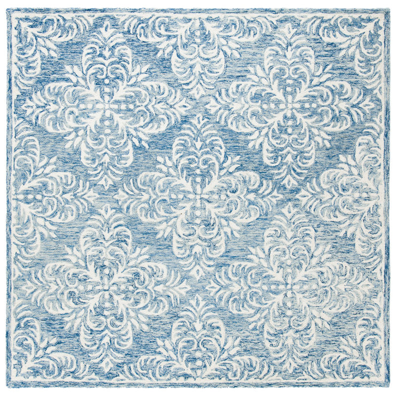 Mackin Hand Tufted Wool Ikat Rug, Square 5'