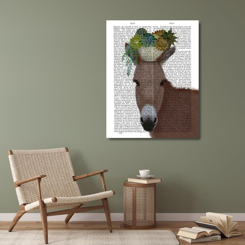 Art graphique sur toile tendue August Grove® Fab Funky Gallery, Donkey Succulent, H 35 po x l 28 po