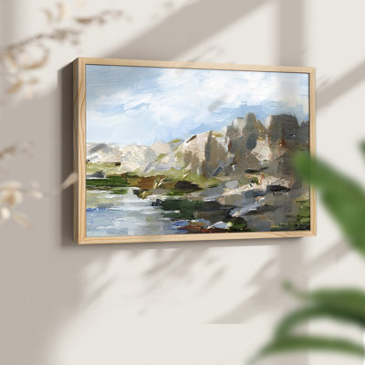 Western Cliffs II -Framed Print - Restickable