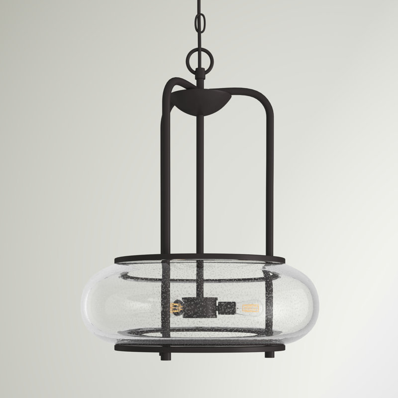 Luminaire suspendu sphérique simple à 3 lumières Spofford, Bronze vieilli