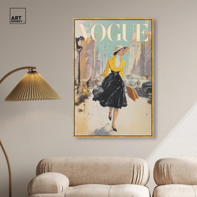 New York Shopping Cover Canvas Print Glam Art Prints by Art Remedy