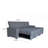 Nami Sleeper Sectional With Storage Chaise, Gray Flannel, 91 Inch-112858231