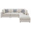 Canapé modulaire rembourré 5 pièces Gihan Beige