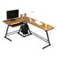 L-Shaped Metal Base Writing Desk-1510169494