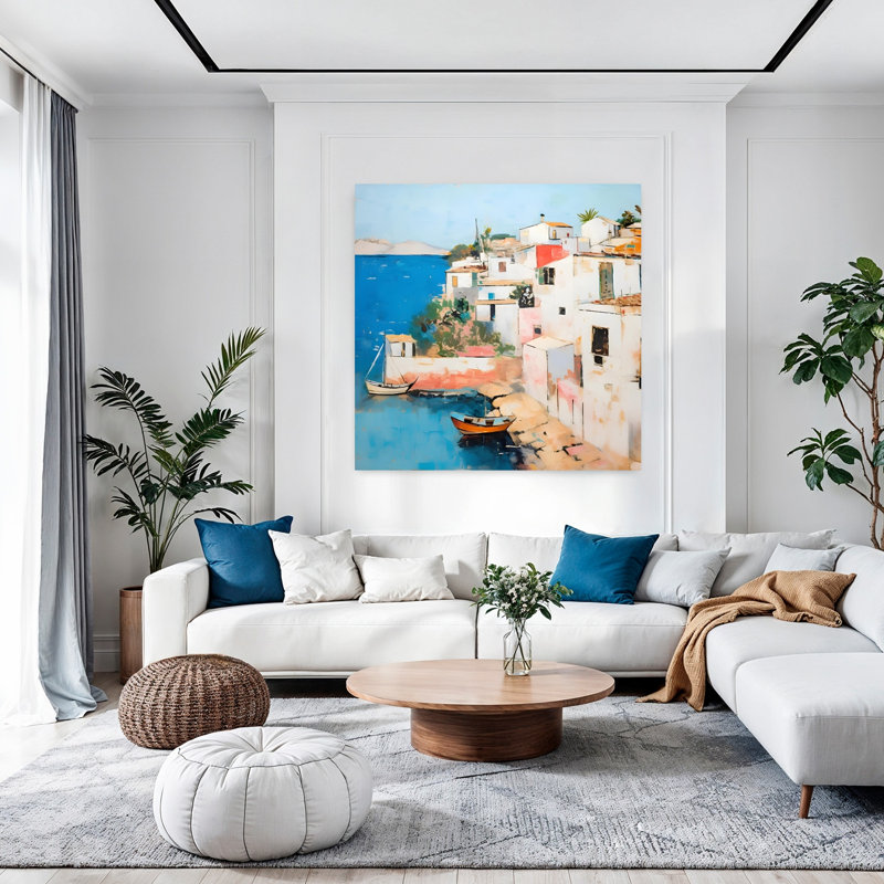 Paysage côtier méditerranéen, 48" H x 48" W