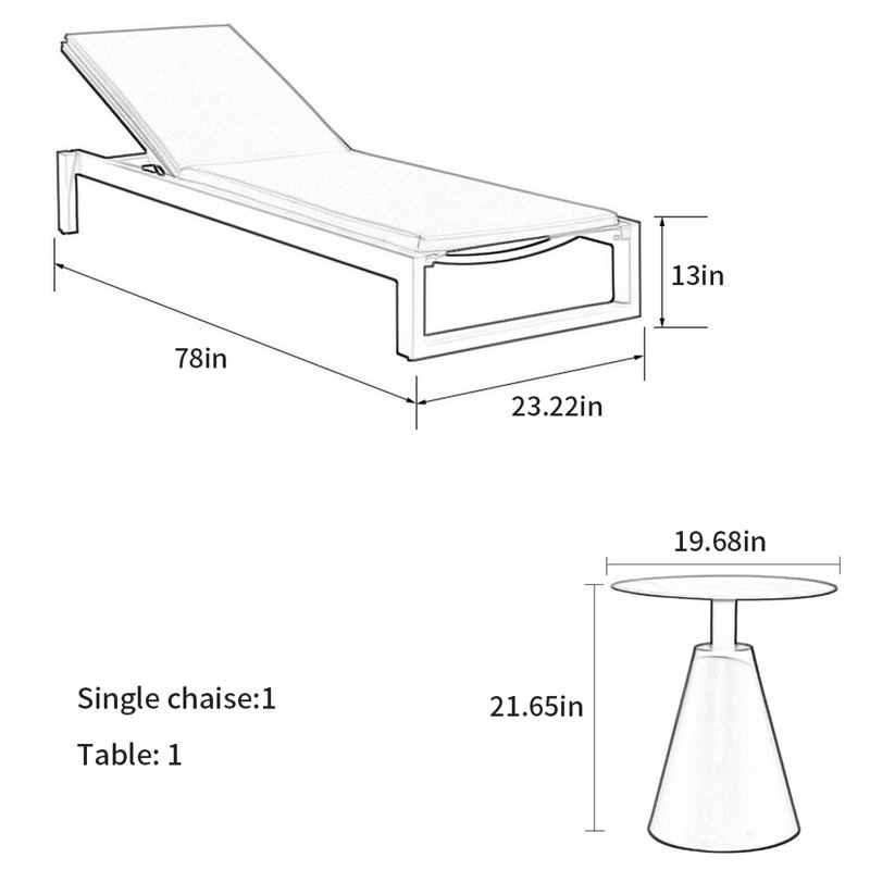 Chaise longue d'extérieur pour piscine, 1