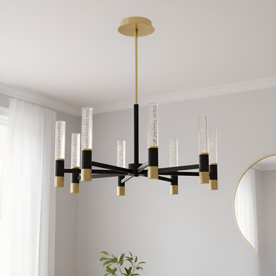 Davies Integrated LED Brushed Gold Chandelier