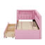 Upholstered Platform Bed With USB Ports, LED Belt-144003293-144003288