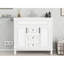 Meuble-lavabo 36 po avec lavabo - armoire blanche moderne 2 portes et tiroirs à fermeture douce Conception pratique de l'équipement et rangement élégant