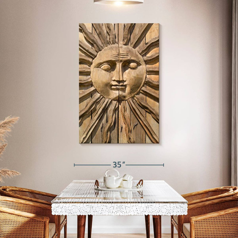 Oberle Wooden Sun, 48" H x 32" W