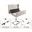 DuJuan 50.8"H Adjustable King Bed with Nailhead Trim Wingback & Deep Button Tufted Headboard, Cream-1226737306-1226737308
