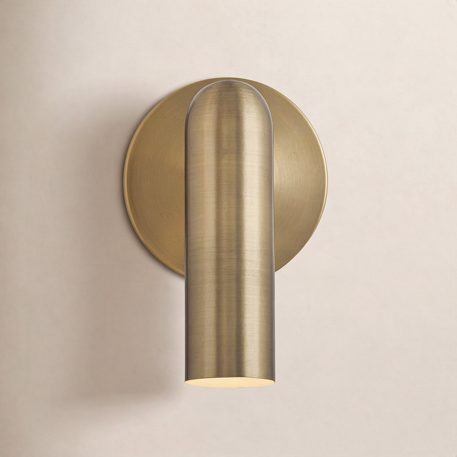 Arla Single Light Dimmable LED Wall Sconce, Heritage Brass