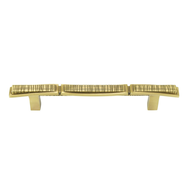 ETCHED 5" C TO C PULL; BURNISH BRASS