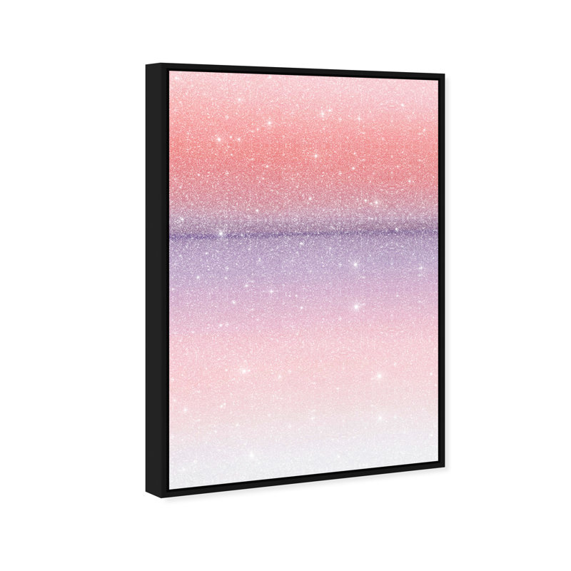 Peach Coastline II Print by Oliver Gal, 25"H x 17"W, Black Floater Frame