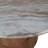 Mid-Century Modern Solid Wood and Marble Round Dining Table, 50" - Walnut