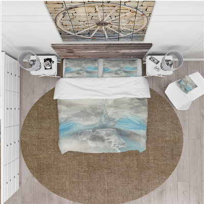 Industrial Polyester Weave / Muslin Abstract Duvet Cover