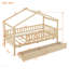 Lit simple en bois avec deux tiroirs-431715153