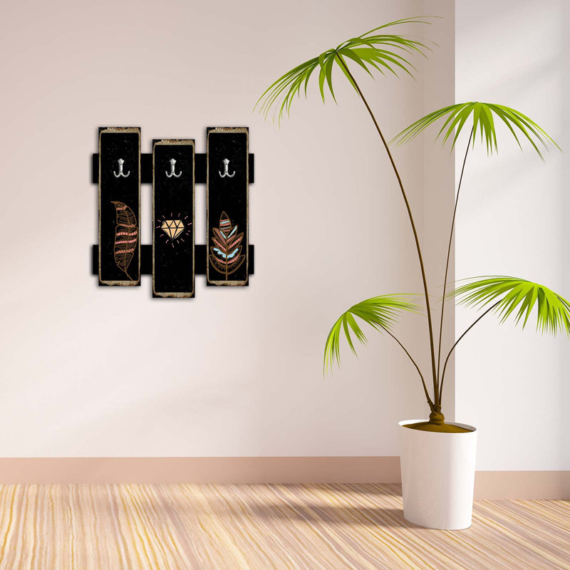 Portemanteaux mural noir / brun / beige Harleysville