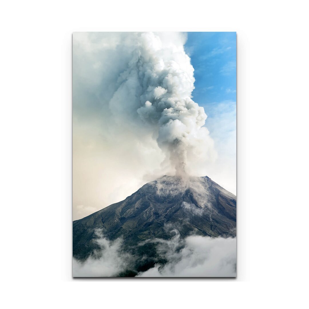 Leinwandbild Vulkan Tungurahua mit Rauchwolke Ecuador