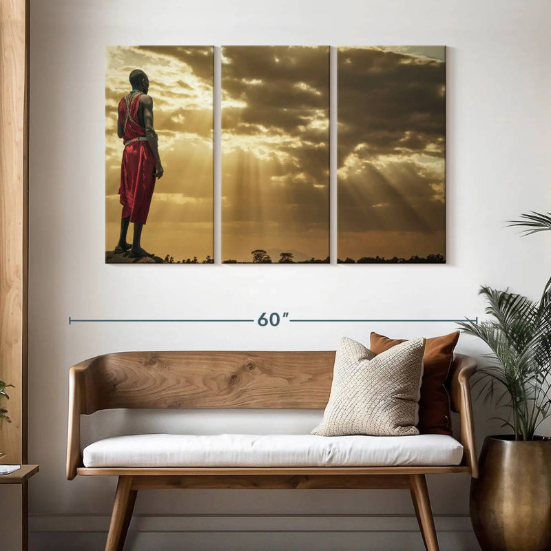 Leisha Masai Glorious Sunset, H 32 po x l 50 po