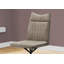 Chaise de salle à manger, ensemble de 2, latérales, rembourrées, cuisine, salle à manger, tissu brun, métal noir, contemporain, moderne