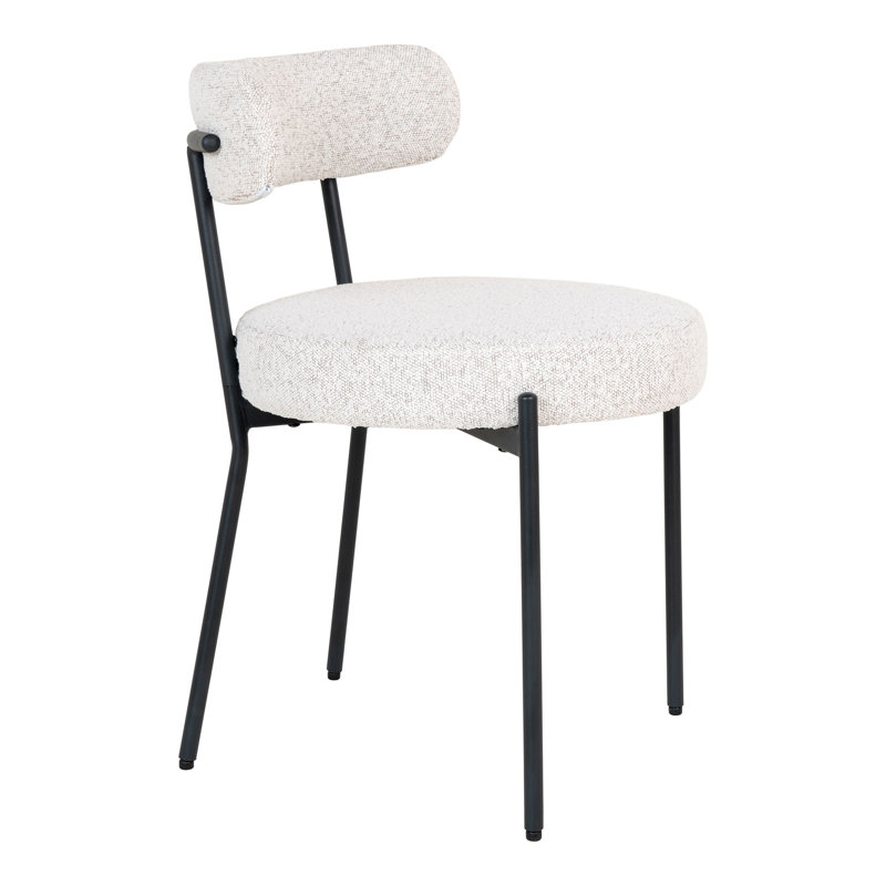 McAlmont 50cm H Polyester Upholstered Parsons Chair in White