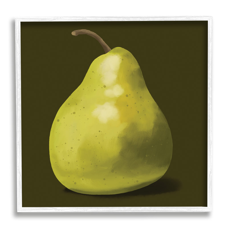 «Détaillé, poire verte, peinture, nature morte» par Sally Springer Griffith - impression, H 12 po x l 12 po x P 1,5 po