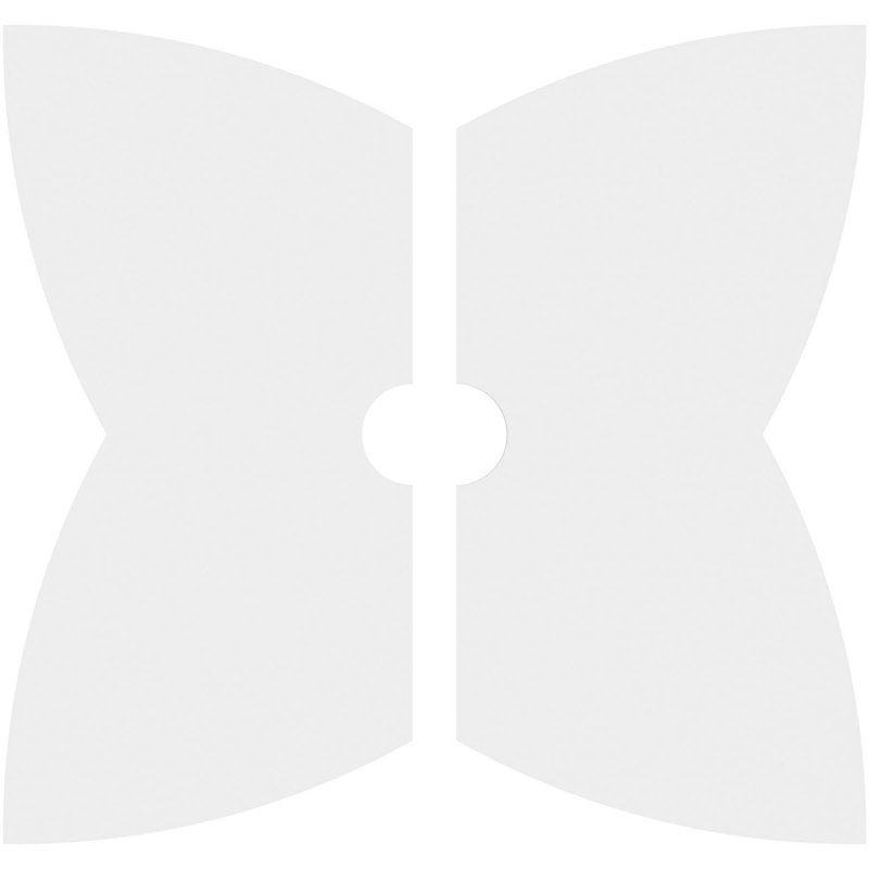 Médaillon de plafond contemporain en PVC de qualité architecturale Cosmo, H 1 po x l 24 po x P 24 po