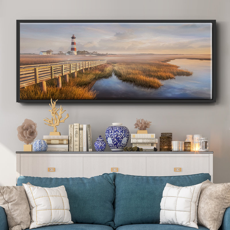Private Path II- Framed Canvas, 12" H x 30" W
