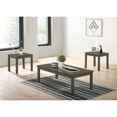 Elegant 3Pc Coffee Table Set 1X Coffee Table And 2X End Tables