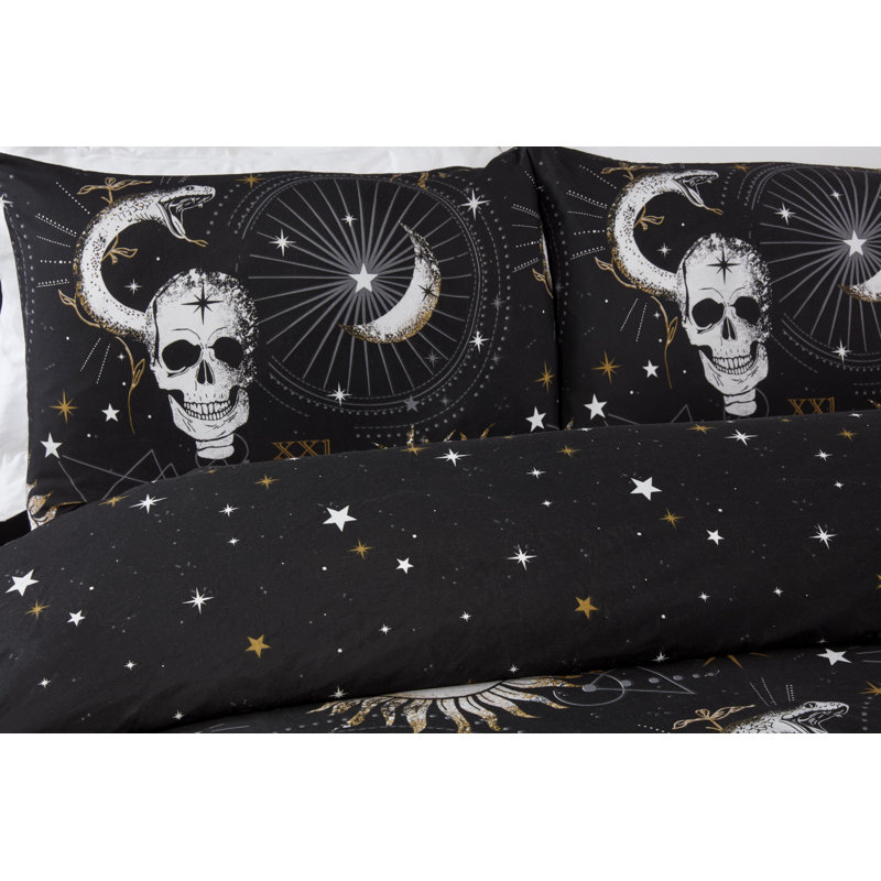 Fritts Polyester Abstract Duvet Cover Set with Pillowcases, Double - 2 Standard Pillowcase