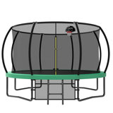 12FT Recreational Kids Trampoline With Safety Enclosure Net & Ladder