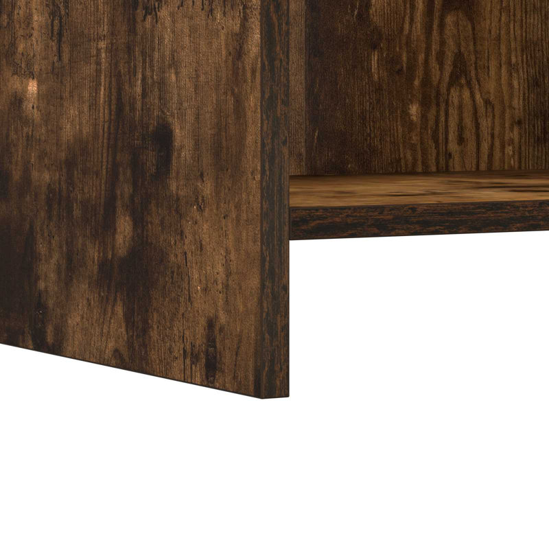 40cm W Composite Bedside Table, Smoked Oak