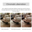 Table basse ovale en noyer fritté + bois manufacturé