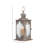 Metal Decorative Indoor Outdoor Gray Candle Lantern with Handle