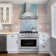 Cosmo 36 in. Nebula Collection 3.8 cu. ft. Gas Range, 5 Burners, Rapid Convection Oven, Smooth Grip Handle in Stainless Steel