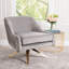 Chaise d'appoint pivotante en polyester capitonné de 30 po de largeur-46768203
