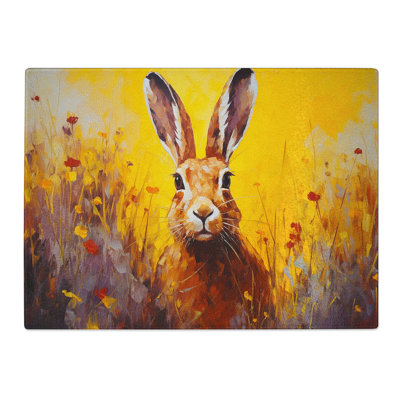 Hare Palette Knife  Glass Chopping Board