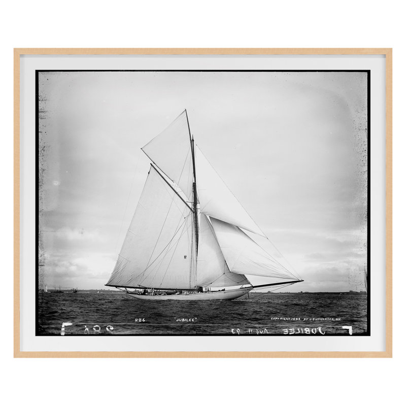 Open Seas 9 Print by THE Studio, 36" H x 44" W, Maple Framed