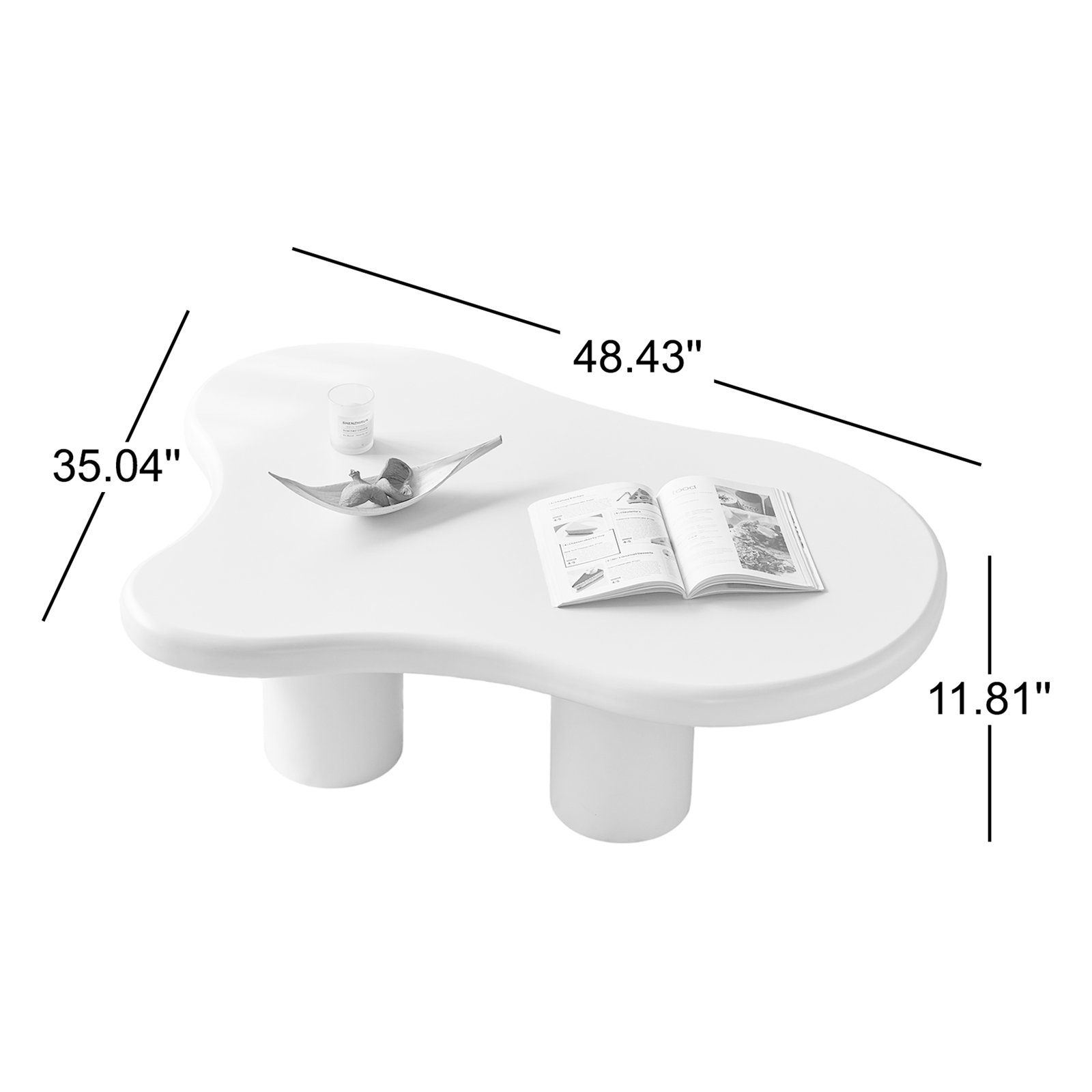 Allrich 48" Coffee Table, Beige