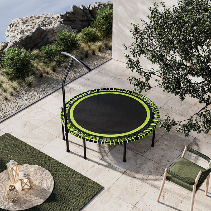 Freeport Park ft Round Backyard Trampoline, Black/Green