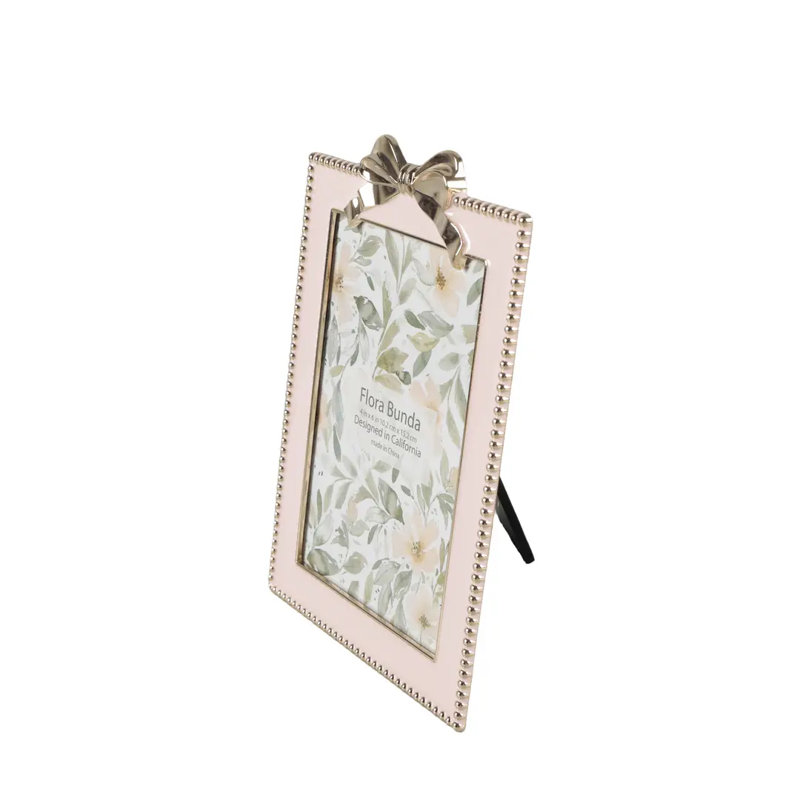 Cadre en alliage de zinc rose 4 x 6, Rose