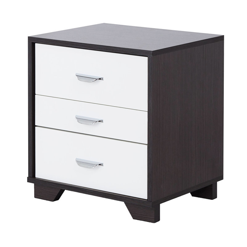 Versatile Accent Table With 3 Drawers In White And Black Rectangular Design 3 For A Home