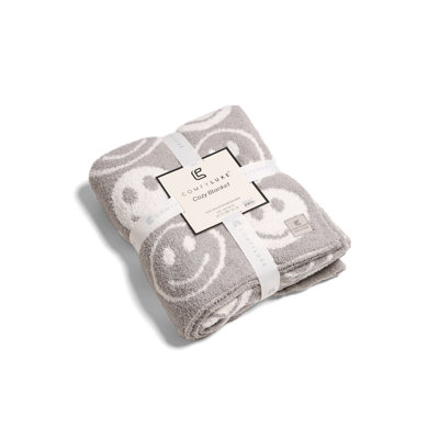 Mini Happy Face Pattern Luxury Soft Throw Blanket