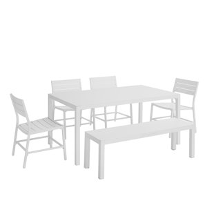 Glenorie Rectangular 6 - Person 64" L Outdoor Dining Set