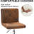 Dark Brown Armless Ergonomic Adjustable Swivel Office Chair with Wheels – Modern Rolling Computer Desk Chair, Comfortable Task Chair for Home Office, Study, or Vanity-4687796