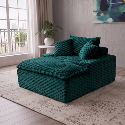 Canapé de 51 po avec deux coussins et un dossier polyvalent pour la chambre à coucher et le salon, L 51 po x l 60 po x H 34,6 po