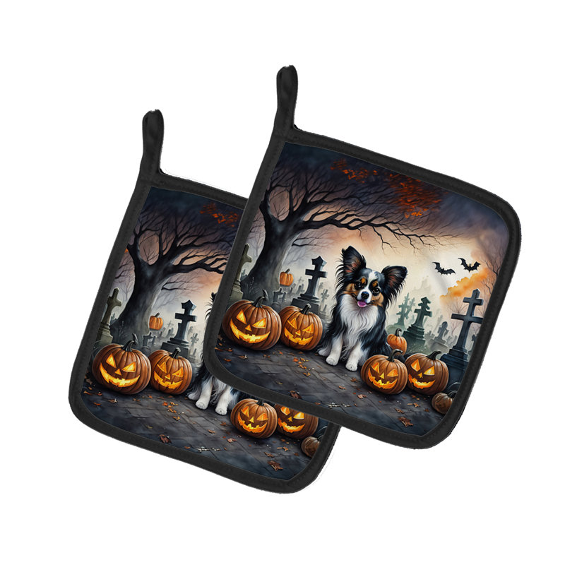 Paire de poignées papillon Spooky Halloween