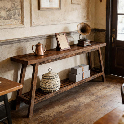 2-Tier Sofa Table,Console Table,Extra-Long Entryway Table