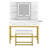 Makeup Vanity Set Stool with LED Lighted Mirror, Drawers, Storage Shelves, Power Outlets-1115940513